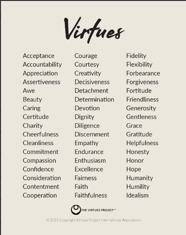 The Virtues Reflection Cards 2021 Version, 100 Spiritual Growth Cards for Character Development and Values - Image 8