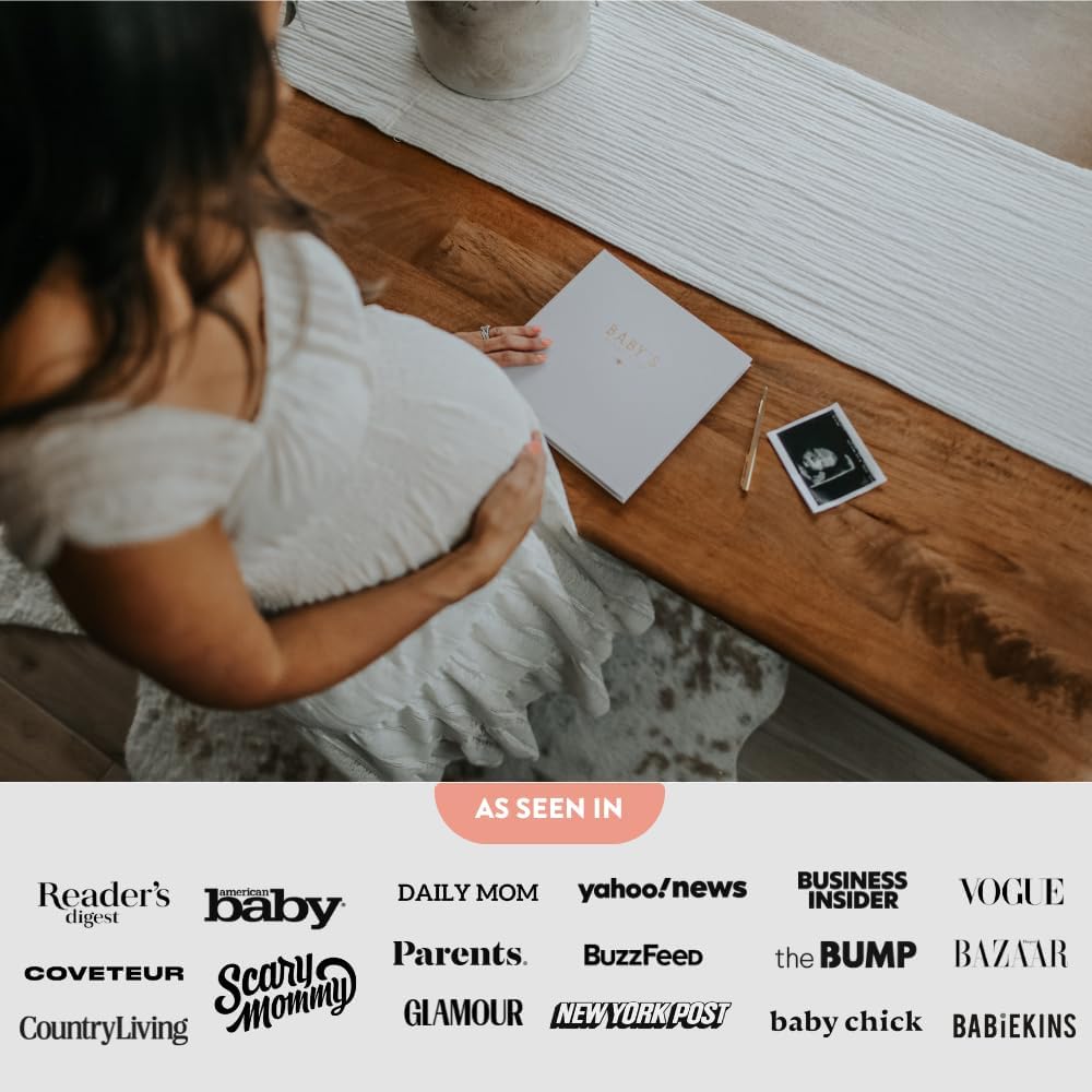 Lucy Darling Baby Memory Book – Honey Bee | Luxury Baby First Year Book & Photo Album | Gender Neutral Keepsake Journal for Milestones, Memories & Photos | Thoughtful Pregnancy Gift - Image 6