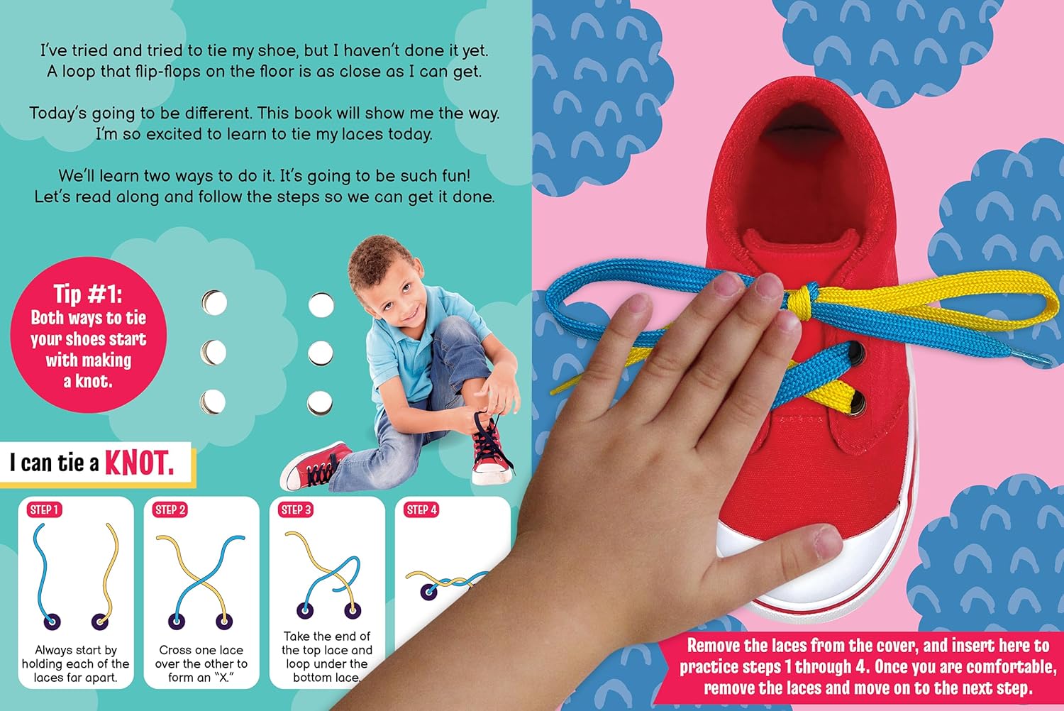 Little Hippo Books I Can Tie My Shoes Preschool Activity Books for Kids Ages 3-5 | Books for Kids and Pre K Activity Books Ages 3-4 & 4-5 | ... (Brilliant Baby® Early Learning Collection) - Image 4