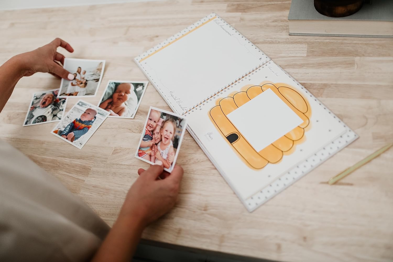 Lucy Darling Baby Memory Book – Honey Bee | Luxury Baby First Year Book & Photo Album | Gender Neutral Keepsake Journal for Milestones, Memories & Photos | Thoughtful Pregnancy Gift - Image 5